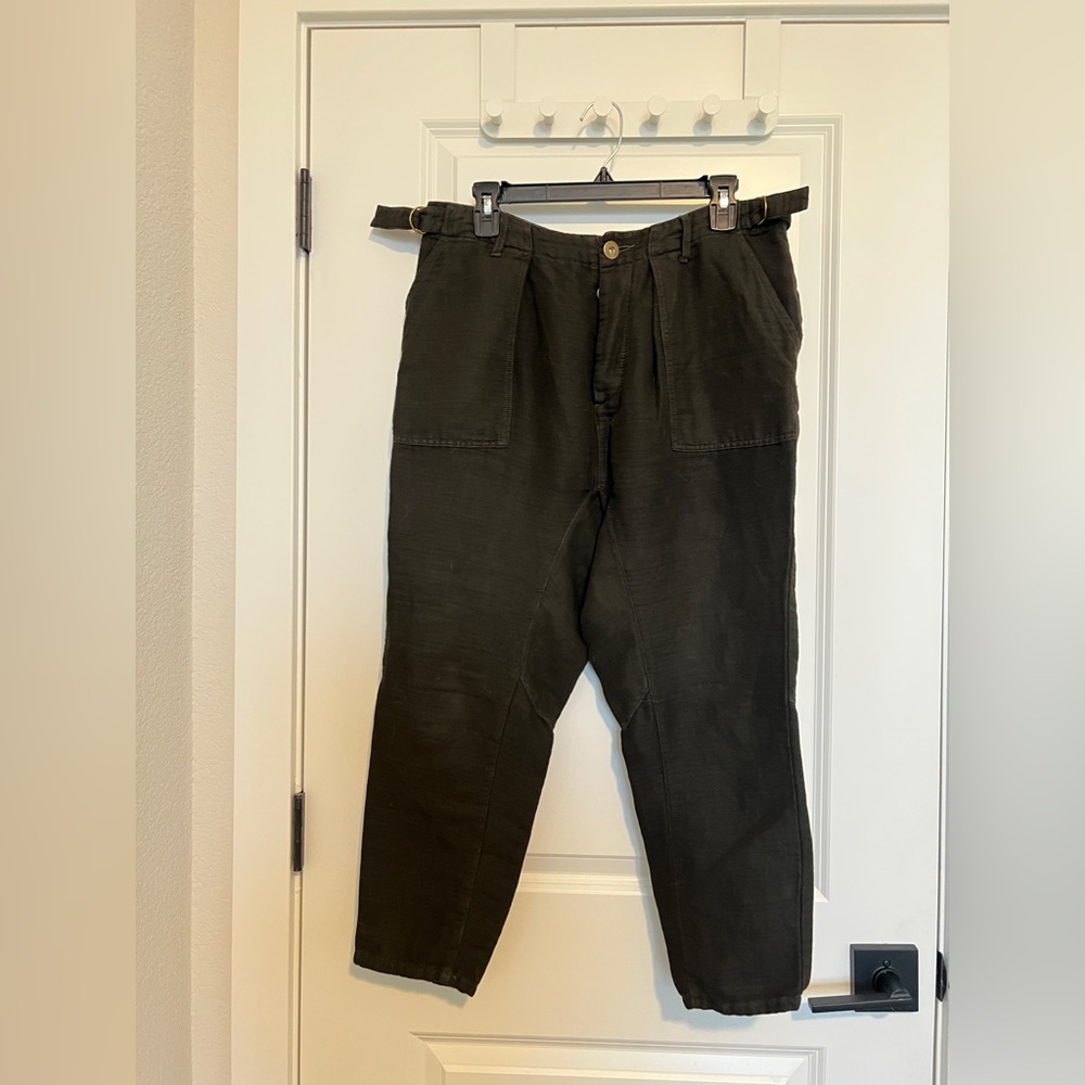 Free People Olive Cropped Pants